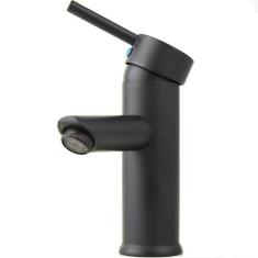 Torneira para Banheiro Prizi Pipe Mini Misturador Monocomando Preta