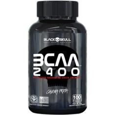 Bcaa 2400 - aminoácidos - 100 tablets - CAVEIRA PRETA, N/A, NO FLAVOR,