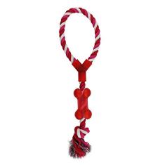 Brinquedo Mordedor Western para Cães Corda com Osso