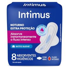Intimus® Absorvente Noturno Suave C/Abas - 8 UN