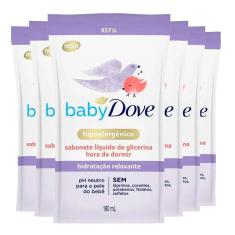 Kit Sabonete Refil Dove Baby Hidratação Hora De Dormir 180ml - 6 Unidades
