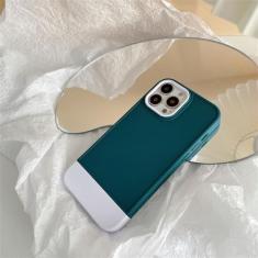 Adequado para capa de celular de cor dupla 13promax, verde, para iPhone12pro max