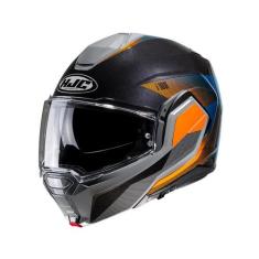 Capacete Hjc I100 180 Beston Cinza Laranja E Azul  58 F016