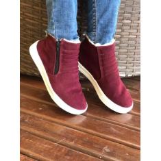 Tenis Botinha Feminino Inverno Forrada Peluciada - Charm Calçados, 38,