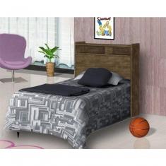 Cabeceira Solteiro Melissa Cambel Móveis Castanho Wood