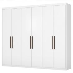 Guarda Roupa Casal 6 Portas 267Cm 63370 Sumatra Branco Demobile Branco