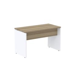 Mesa Para Escritório Retangular 120cmx60cm P25 Noce Naturalle-branco