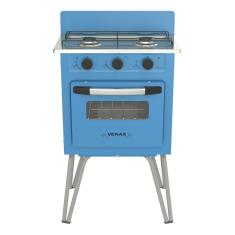 Fogao a Gas 2 Bocas com Forno Venax Gemini Vetro Azul