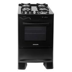 Fogão 4 Bocas Suggar Automático Mesa De Vidro Neo Glass Preto Bivolt
