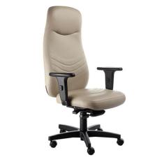 Cadeira Presidente Giratória Com Braços Linha Veneza Bege