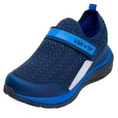 Tênis Infantil Menino Slip On Calce Fácil Via Vip Vv9500-Masculino