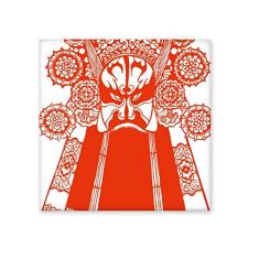 Adesivo brilhante de azulejo de cerâmica com cabeça de ópera vermelha