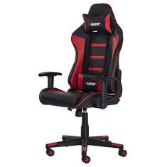 Cadeira Gamer II Reclinável 180º Giratória Preto e Vermelho Altura Ajustável Função Relax