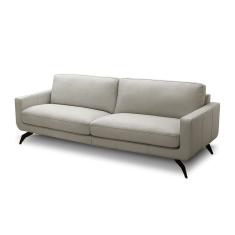 sofá 3 lugares trivento molas ensacadas couro branco 210 cm