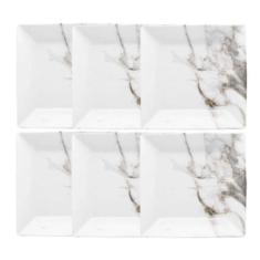 Conjunto de Pratos Fundos 06 Peças Golden Stone Oxford