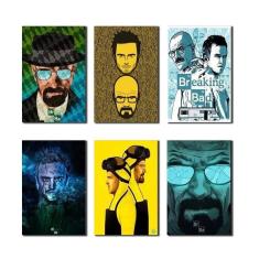 Quadro decorativo breaking bad 6 peças 30x20 para quarto m2