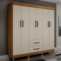 Guarda Roupa Casal 6 Portas 2 Gavetas Paris Chf Móveis