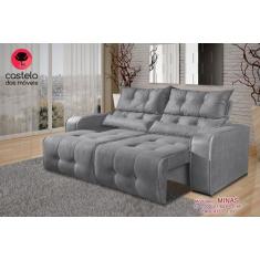 Sofá Retrátil e Reclinável Minas 1,80cm - aifos estofados, cinza