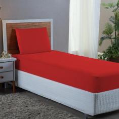 Conjunto Lençol Cama Solteiro 2 Peças 400 Fios com Elástico e Fronha T