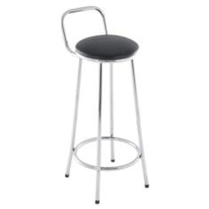 Banqueta Alta com arco Linha Banqueta para Escritório Plus Preto - Des