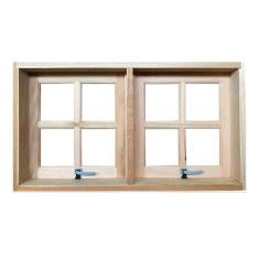 Janela de Madeira Vitro Máximo Ar 2 Módulos Reto Padrão Cedro Esquadri