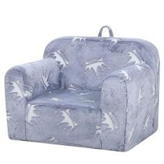 Cadeira de sofá infantil de assento único, sofá infantil de espuma com veludo que brilha no escuro, embalagem comprimida cadeira infantil de 3 anos, sofá infantil de tecido de vários padrões para uso