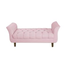 Recamier Estofado Para Salão de Beleza 160 cm Grécia Suede Rosa Bebe - dl decor