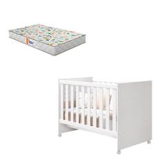 Berço Americano Katatau Flex Branco Brilho com Colchão Gazin – Reller
