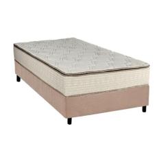 Cama Box Solteiro: Colchão Molas Luckspuma Bonnel Montreal Spring + Ba