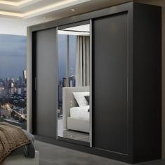 Guarda-Roupa Casal com Espelho 3 Portas 4 Gavetas 185,5cm Viena Yescas