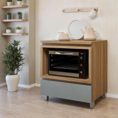 Balcão Forno 1 Gaveta com Caixa Organizadora 70cm 100% Mdf Rainha - Ne