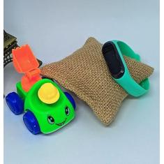 Kit Relógio Infantil Digital Led Bracelete Prova água Esportivo para C