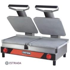 Sanduicheira Dupla Estriada a Gás 86x40 Croydon SDGEG