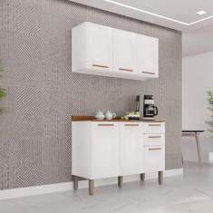 Cozinha Compacta 2 Peças 6 Portas 2 Gavetas Bella - Sallêto Móveis