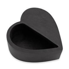 CACHEPOT CORAÇÃO PRETO EM CIMENTO