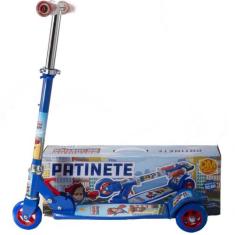 Patinete Infantil Patrulha Da Justiça Para Criança 7 8 9 Ano - Dm Toys