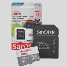 Cartão de Memoria 64gb Micro Sd Cl10 80mb/s Ultra sdsquns Sandisk