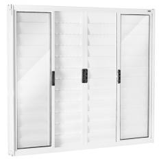 Janela Veneziana 6 Folhas Central 120x200cm Ecosul Esquadrisul
