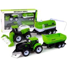 Kit 2 Tratores com Carreta de Miniatura 9972-30B - Dorémi