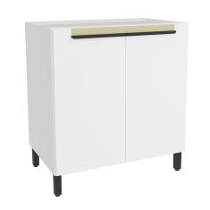 Balcão 80cm 2 Portas Cozinha Flórida Branco Artico