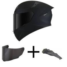 Capacete KYT TT Course Plain Preto Fosco Mais Viseira Fumê e Spoiler F