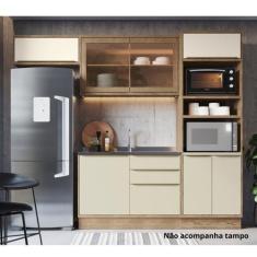 Cozinha Completa com Vidro Reflecta 4 Peças 7 Portas Viena - Herval