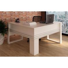 Mesa Canto p/Escritório ME4145 Branco - Tecno Mobili