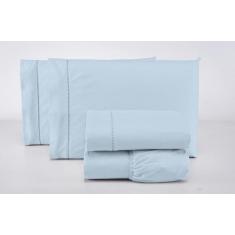 Jogo de lençol casal king box completo 4 peças 100% algodão 200 fios -