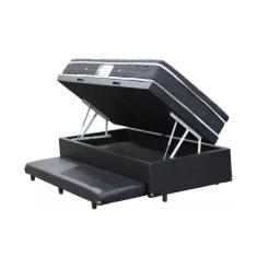 Cama Box Com Baú e Auxiliar Solteiro + Colchão De Molas - Ortobom - Ph