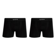 Kit 2 Cuecas Lupo Boxer Micromodal Sem Costura 00661-001, GG, Preto