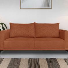 Sofá Eliot 3 Lugares 220 Cm Linho Boucle - Spezzia Decor