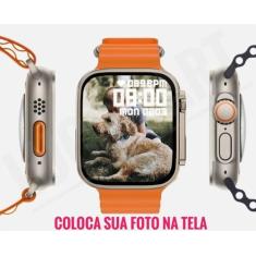 Relogio Smartwatch Hw9 Ultra Max Serie 9 Laranja Para Homens e Mulhere