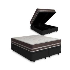 Cama Box Com Baú Super King + Colchão De Molas - Anjos - Classic Super