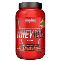 Integralmédica - Whey Protein Concentrado Chocolate 100% Pure - 21g de Proteína por Scoop, Suplementação Alimentar Pós-Treino, Fórmula Enriquecida com BCAAs - Pote 900g